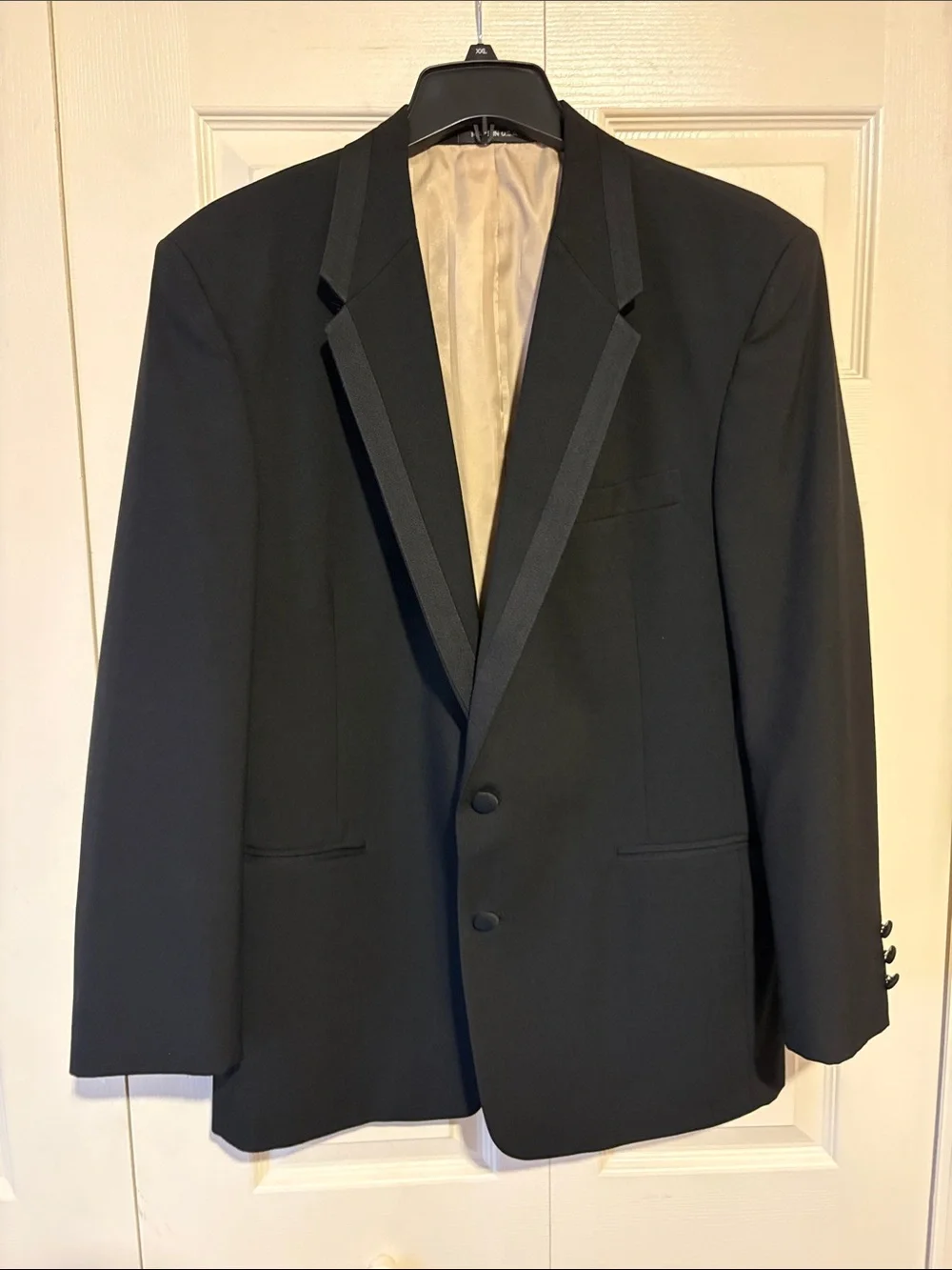 Chaps Ralph Lauren Black Tuxedo Jacket with Satin Trim